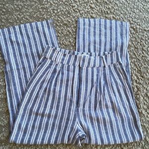 Abercrombie linen blend wide leg pants